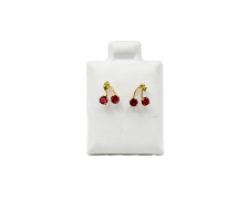 ARETES DE ORO DE CEREZAS 